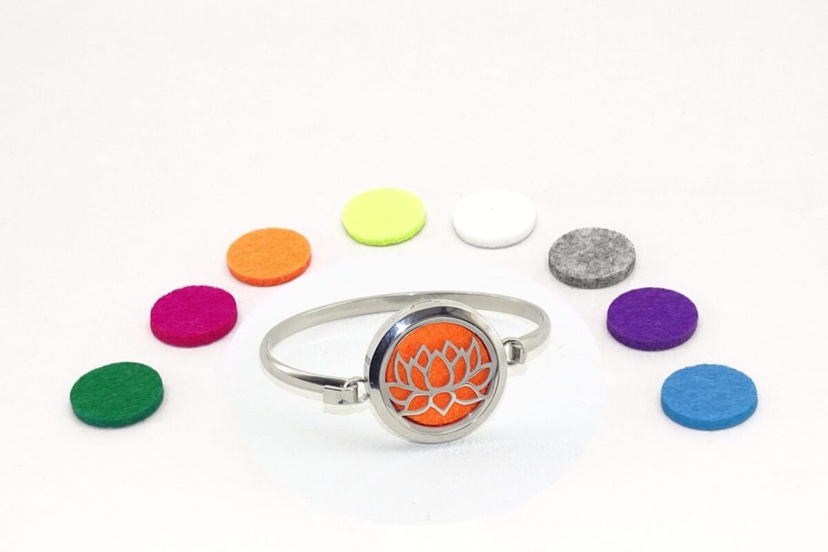 Bratara aromaterapie inox Lotus bratari-aromaterapie-rotunde